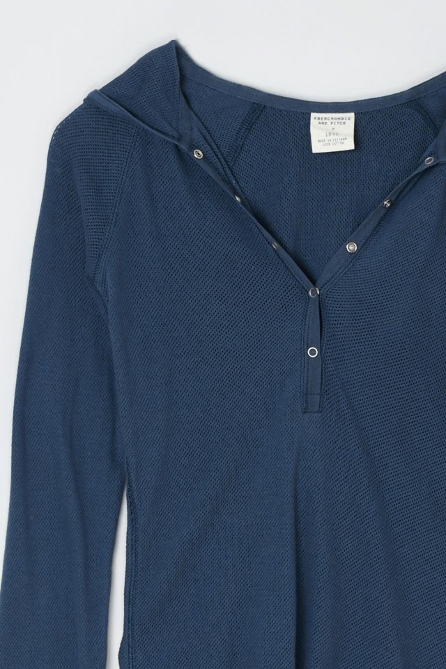 Vintage Y2k Abercrombie & Fitch Thin Waffle Knit Hoodie #2
