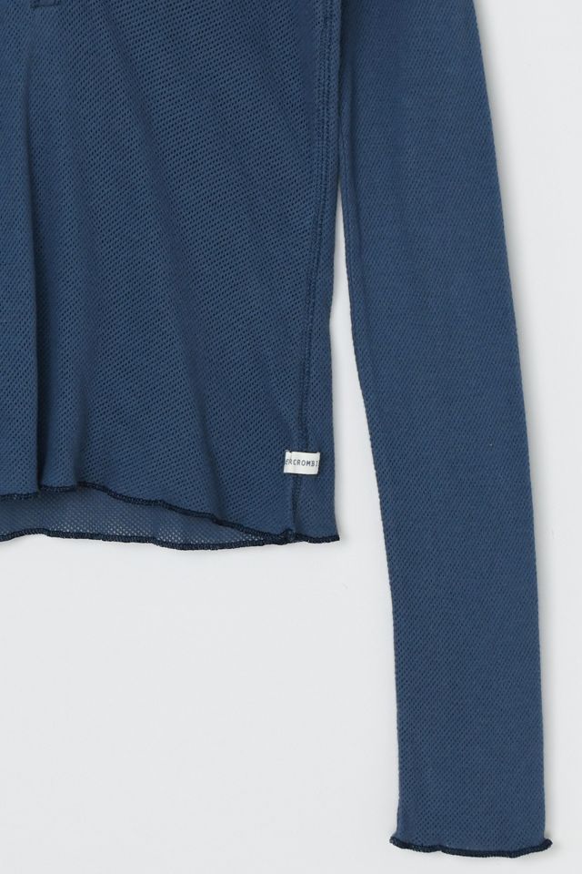 Vintage Y2k Abercrombie & Fitch Thin Waffle Knit Hoodie #3