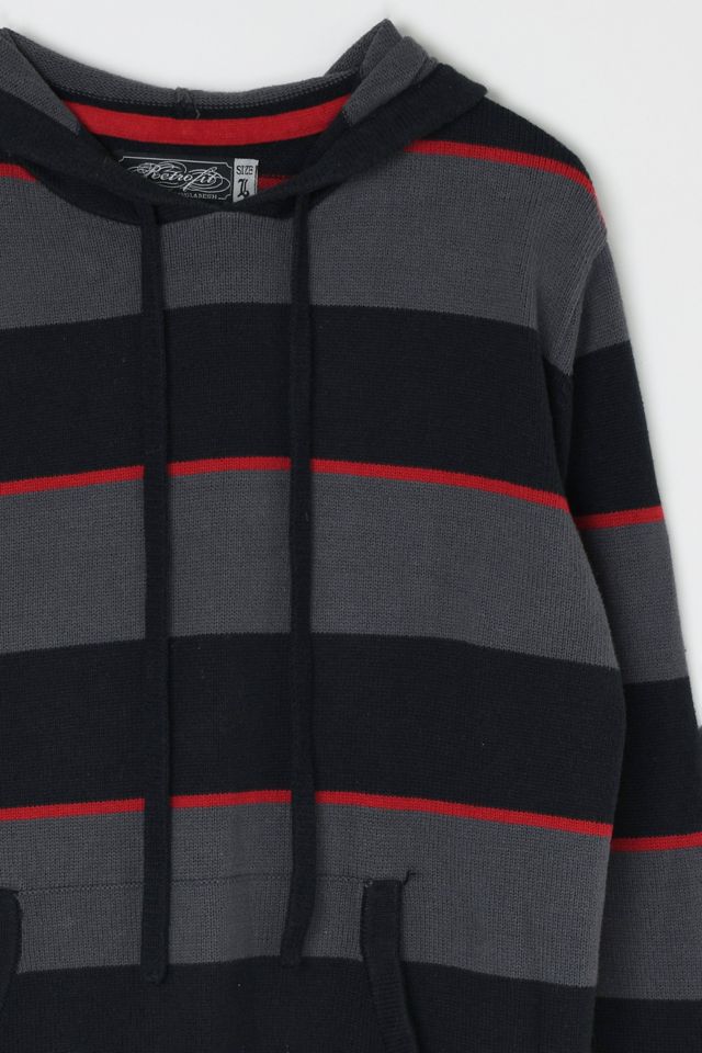 Vintage Y2k Striped Knit Hoodie #2