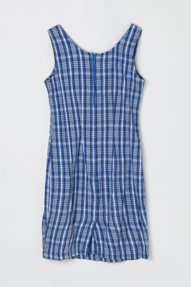 Vintage 90s Plaid Midi Dress #1
