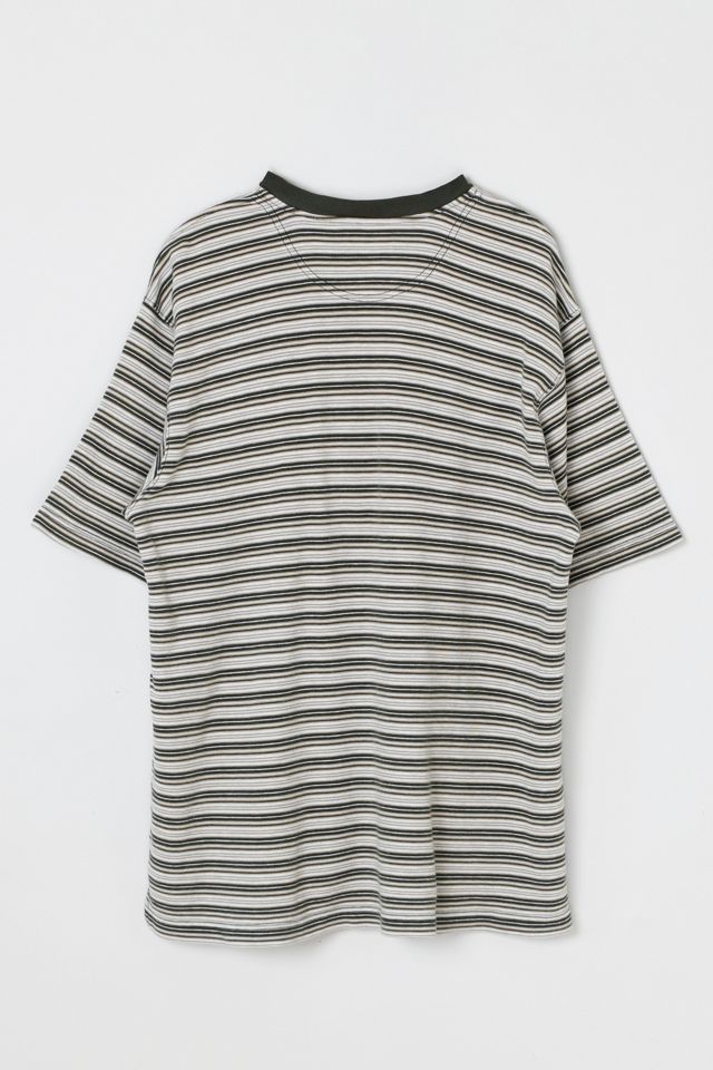 Vintage 90s Striped Henley T-Shirt #1