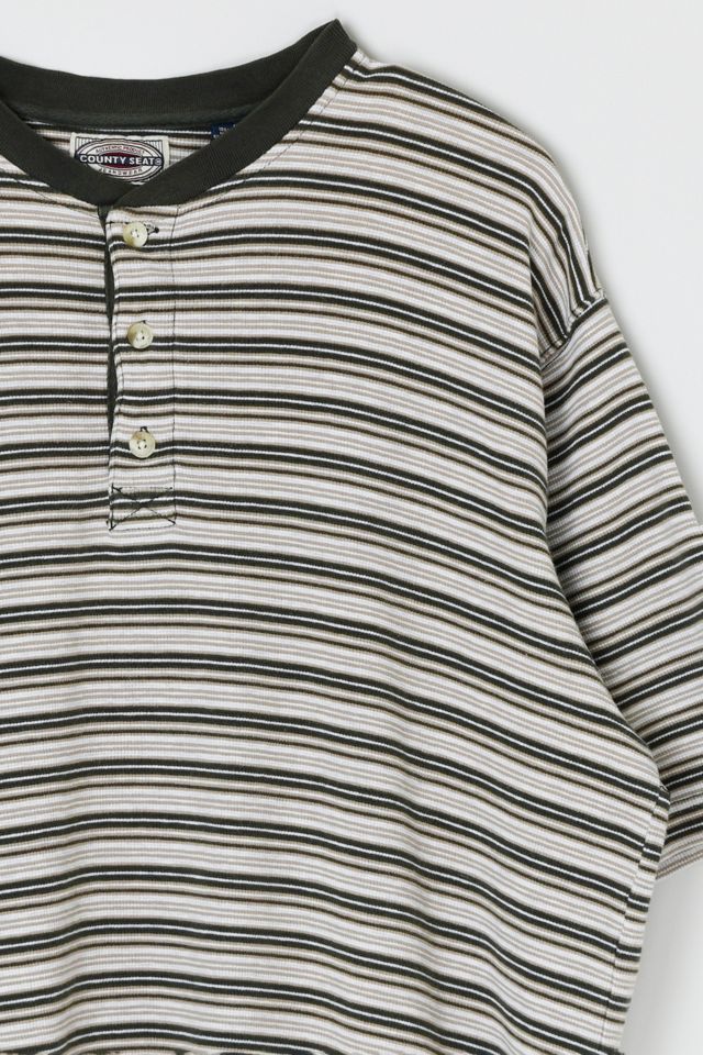 Vintage 90s Striped Henley T-Shirt #2