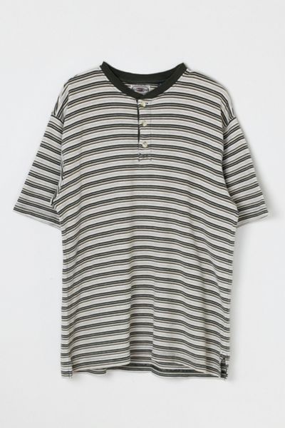 Vintage 90s Striped Henley T-Shirt