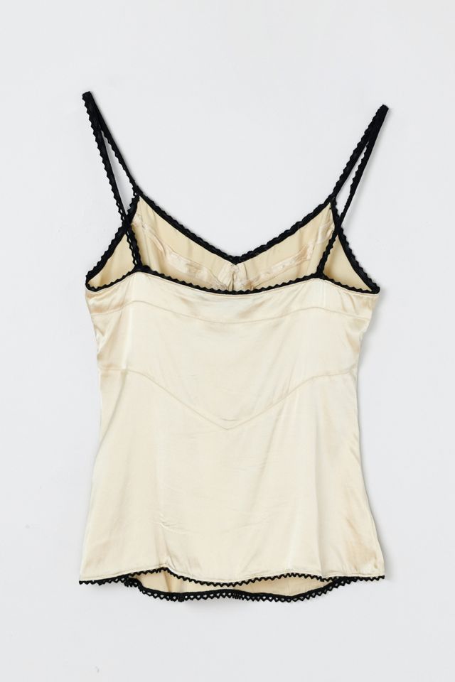 Vintage Y2k Cream Silk Top #1