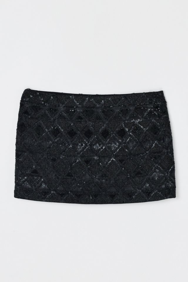 Vintage Y2k Allsaints Sequined Metallic Mini Skirt #1