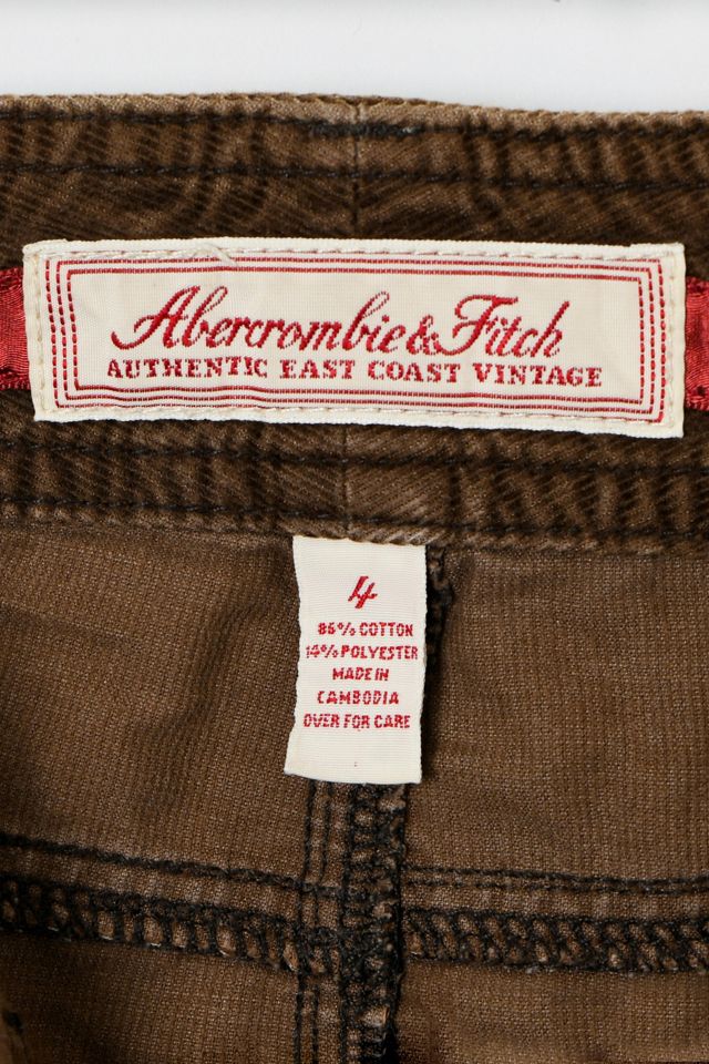 Vintage Y2k Abercrombie & Fitch Corduroy Low-Rise Mini Skirt #4