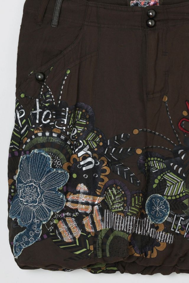 Vintage Y2k Desigual Embroidered Low-Rise Mini Skirt #2