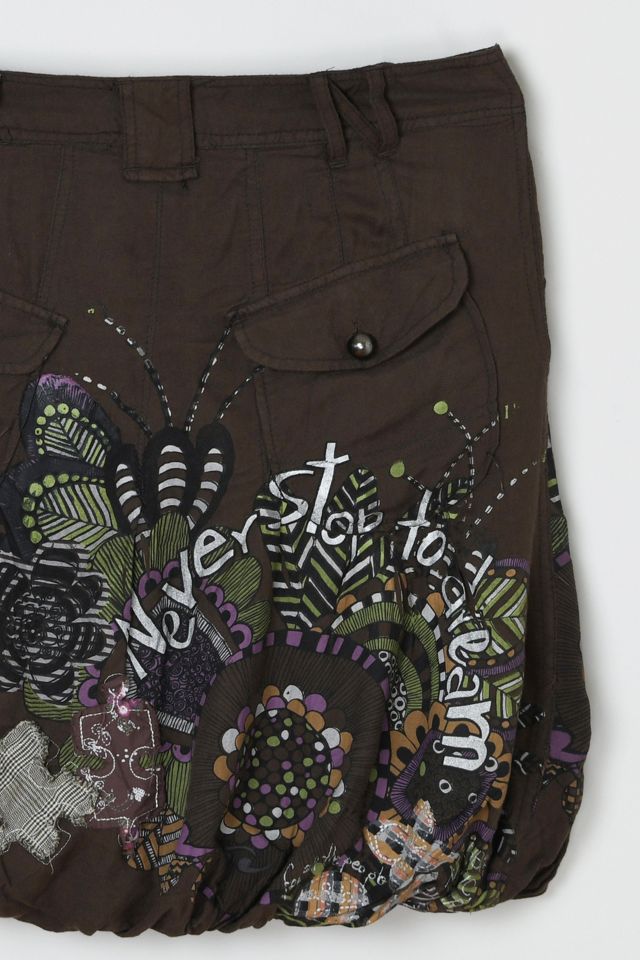 Vintage Y2k Desigual Embroidered Low-Rise Mini Skirt #3