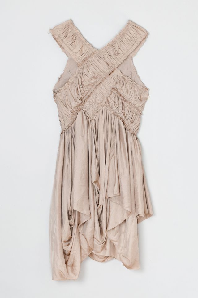 Vintage Y2k Allsaints Ruched Raw-Edged Dress #1