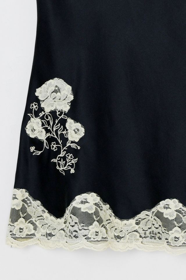 Vintage Y2k Lacy Black & Cream Silk Top #3