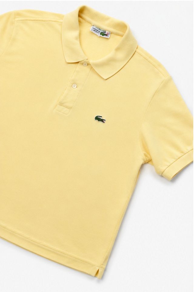Vintage Lacoste Cropped Soft Yellow Pique Polo #2