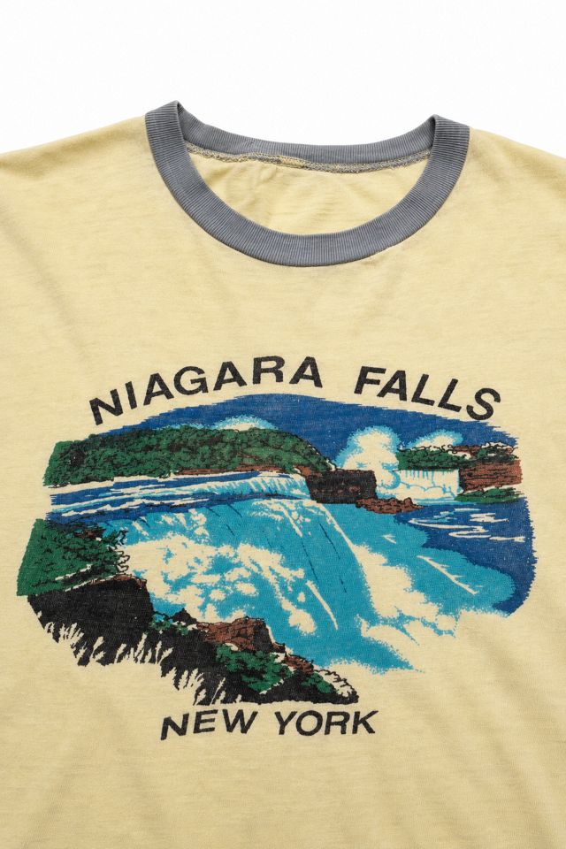 Vintage Cropped Niagara Falls Ringer Tee #1