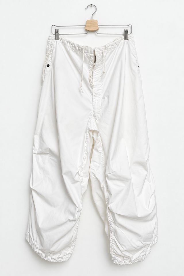 Vintage White Parachute Surplus Baggy Pants #1