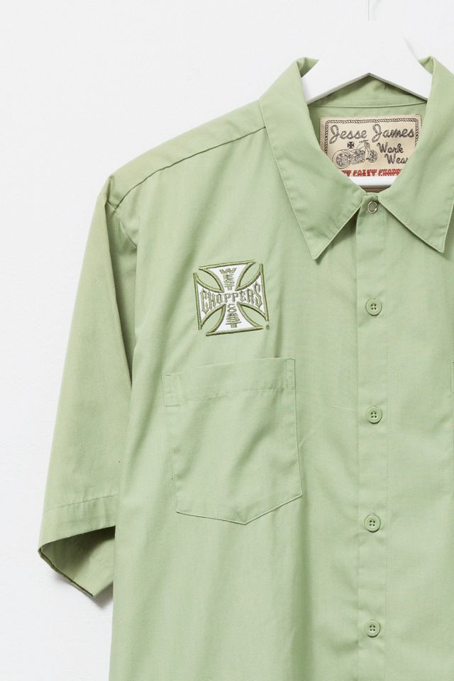 Vintage Y2K West Coast Chopper Embroidered Button-Up Shirt #2