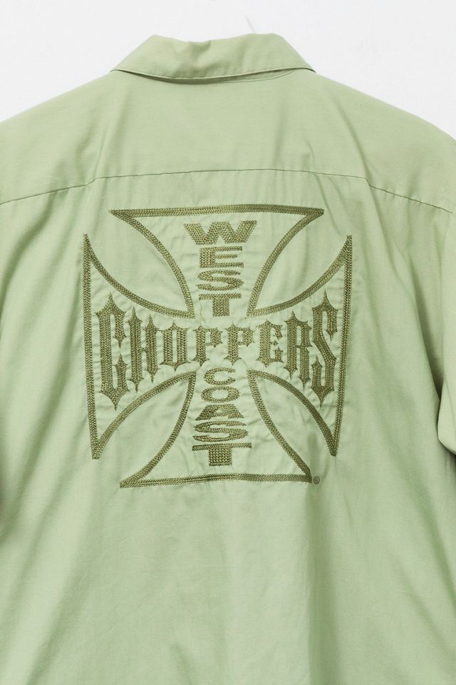 Vintage Y2K West Coast Chopper Embroidered Button-Up Shirt #3