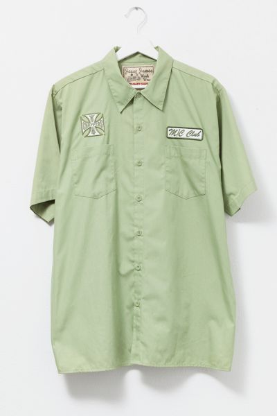 Vintage Y2K West Coast Chopper Embroidered Button-Up Shirt