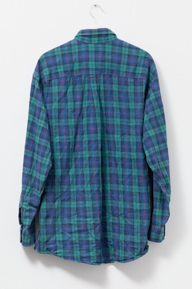 Vintage 1990s L.L. Bean Plaid Cotton Button-Up Shirt #1