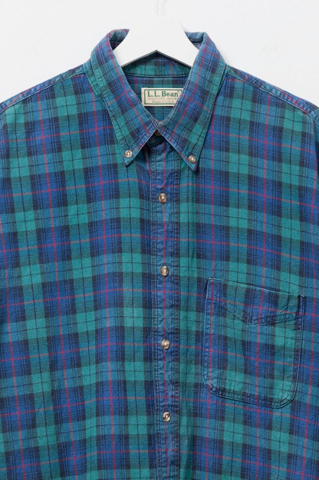 Vintage 1990s L.L. Bean Plaid Cotton Button-Up Shirt #2
