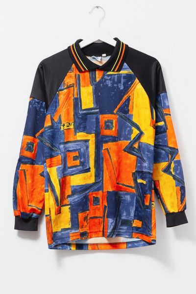 Vintage 1990s Print Soccer Goalie Jersey