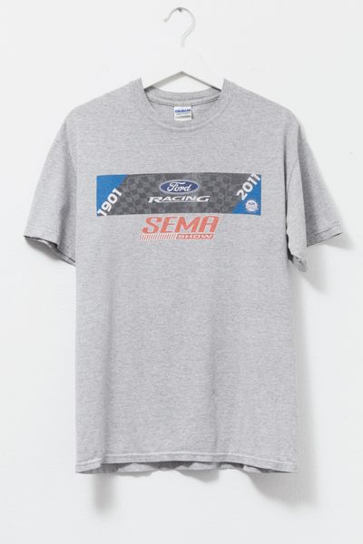 Vintage Y2K Distressed Ford Racing Graphic T-Shirt