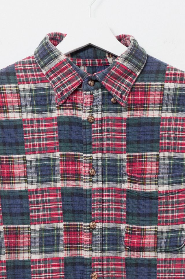 Vintage 1990s Patchwork Heavyweight Button-Up Shirt #2