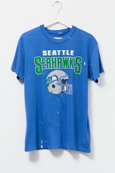 Vintage 1980s Distressed Seattle Seahawks Graphic T-Shirt