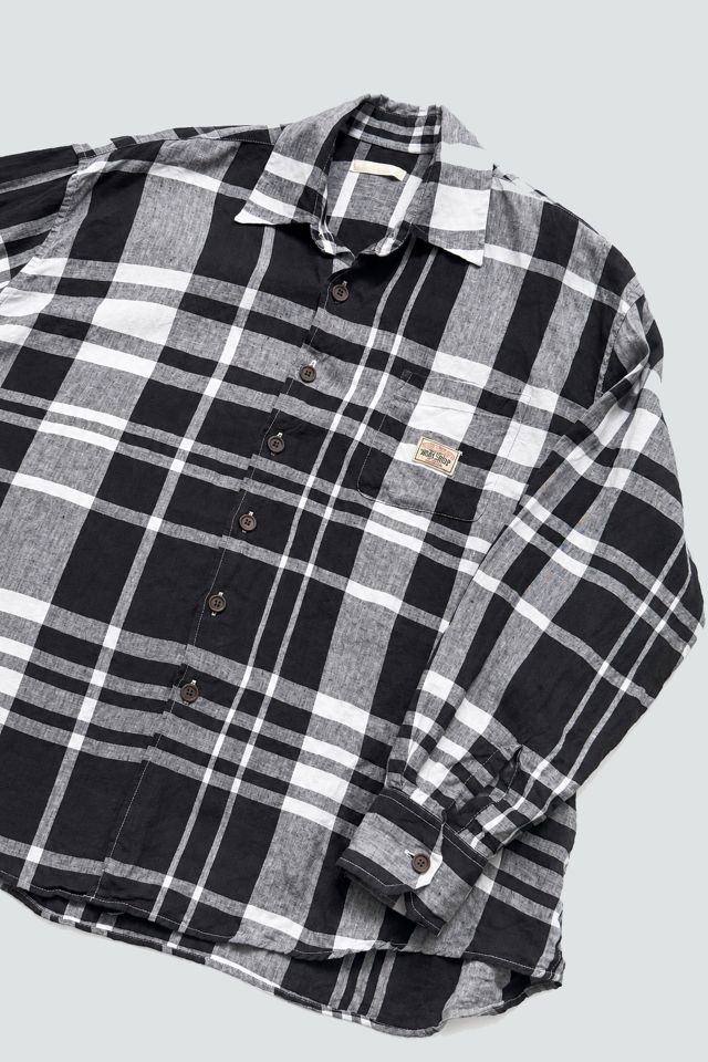 Our Legacy Workshop x Stussy Black Linen Plaid Shirt #3