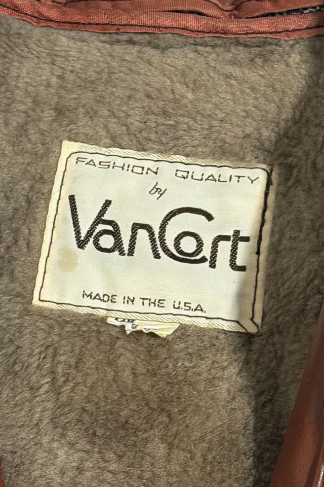 Vintage 1960's Cropped Leather Sherpa Lined Jacket #2