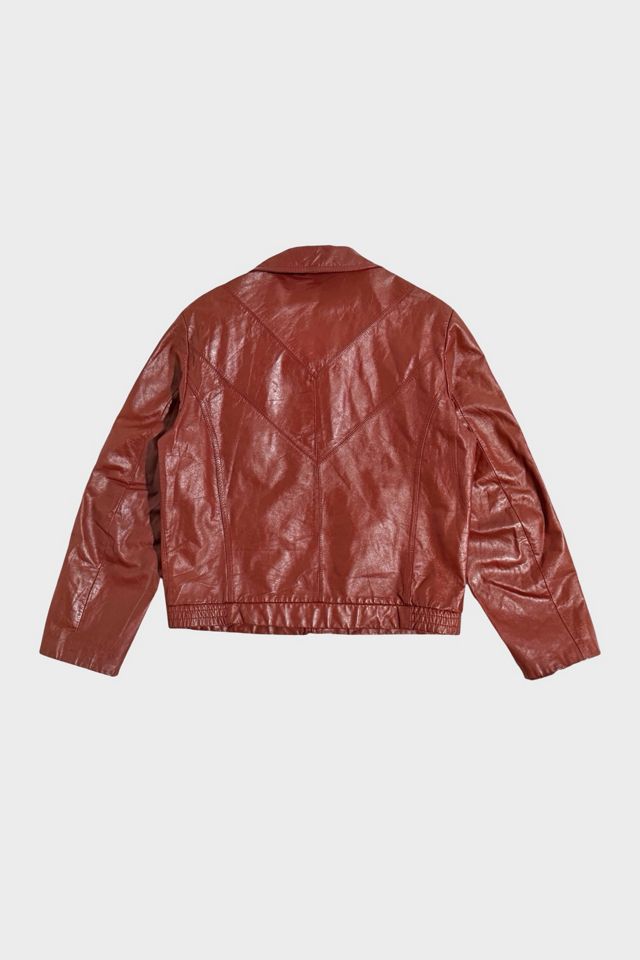 Vintage 1970's Cropped Western Leather Jacket #1