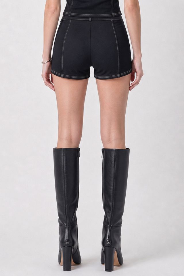 Personal Code Napoleon Military Button Ribbed Shorts #4