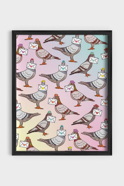 Boss Dotty Pigeon Letters Art Print