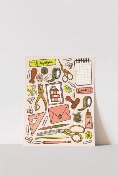 Boss Dotty Stationery Supplies Art Print