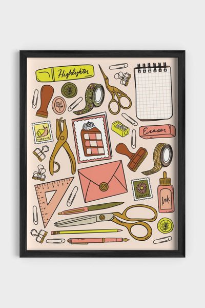 Boss Dotty Stationery Supplies Art Print
