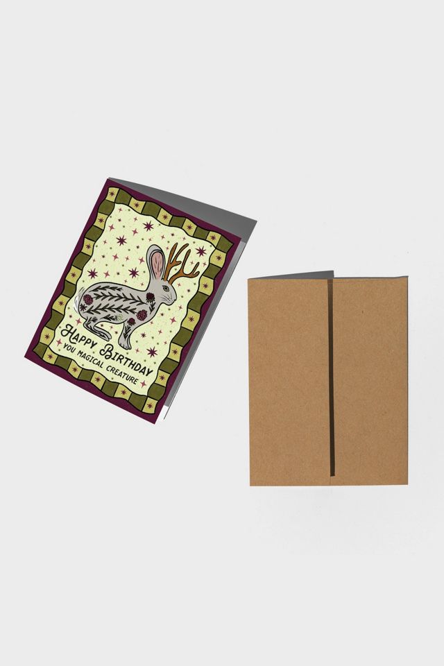 Boss Dotty Jackalope Birthday Card #1