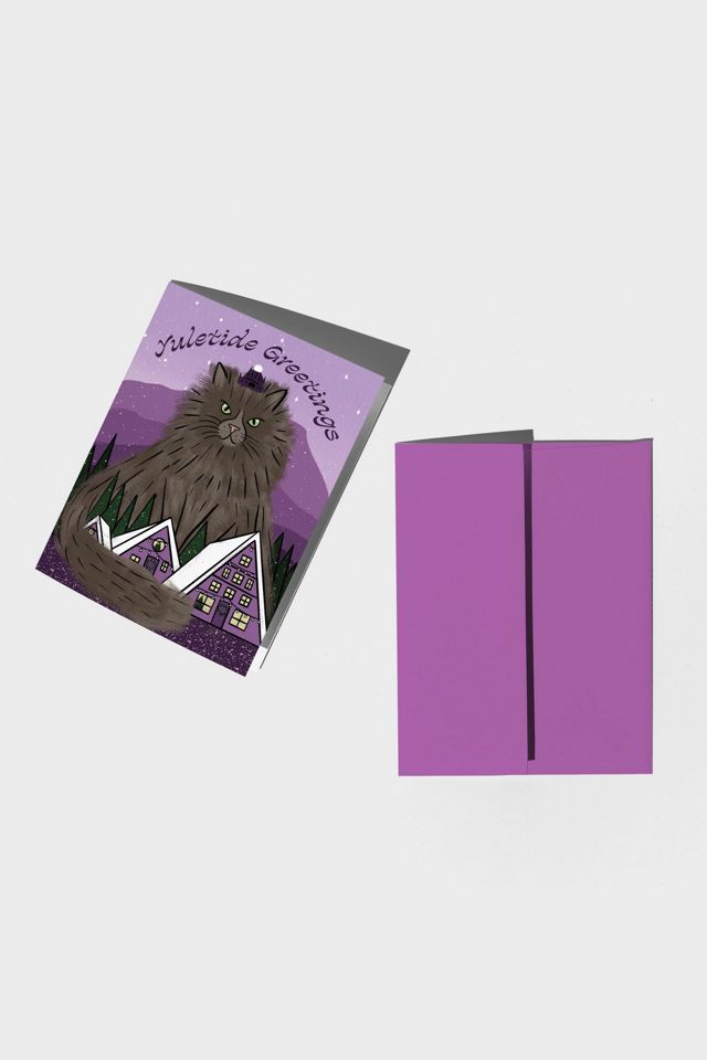 Boss Dotty Yule Cat Holiday Card #1