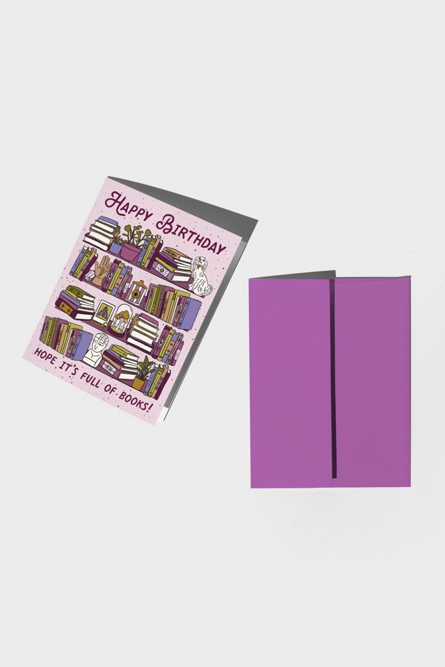 Boss Dotty Bookshelf Birthday Card #1
