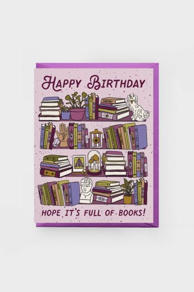 Boss Dotty Bookshelf Birthday Card