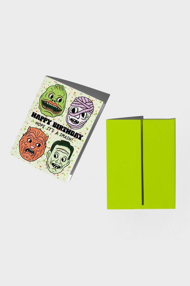 Boss Dotty Monster Mask Birthday Card #1