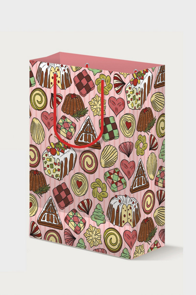 Boss Dotty Holiday Treat Pattern Gift Bag