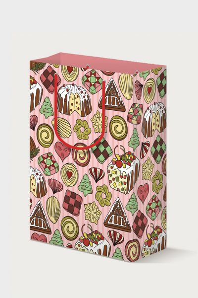 Boss Dotty Holiday Treat Pattern Gift Bag