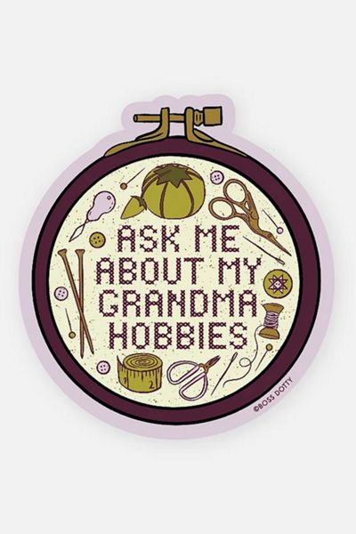 Boss Dotty Grandma Hobbies Sticker