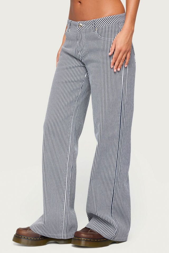 Edikted Daja Striped Low Rise Baggy Jeans #2