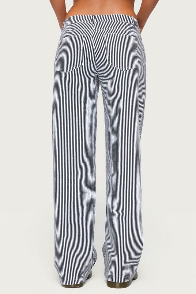 Edikted Daja Striped Low Rise Baggy Jeans #4