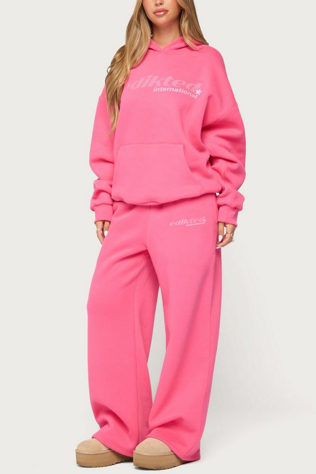 Edikted Edikted International Wide Leg Sweatpants #1