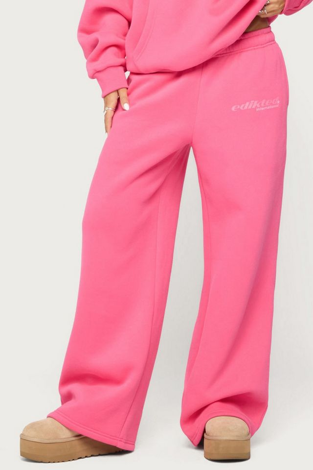 Edikted Edikted International Wide Leg Sweatpants #3