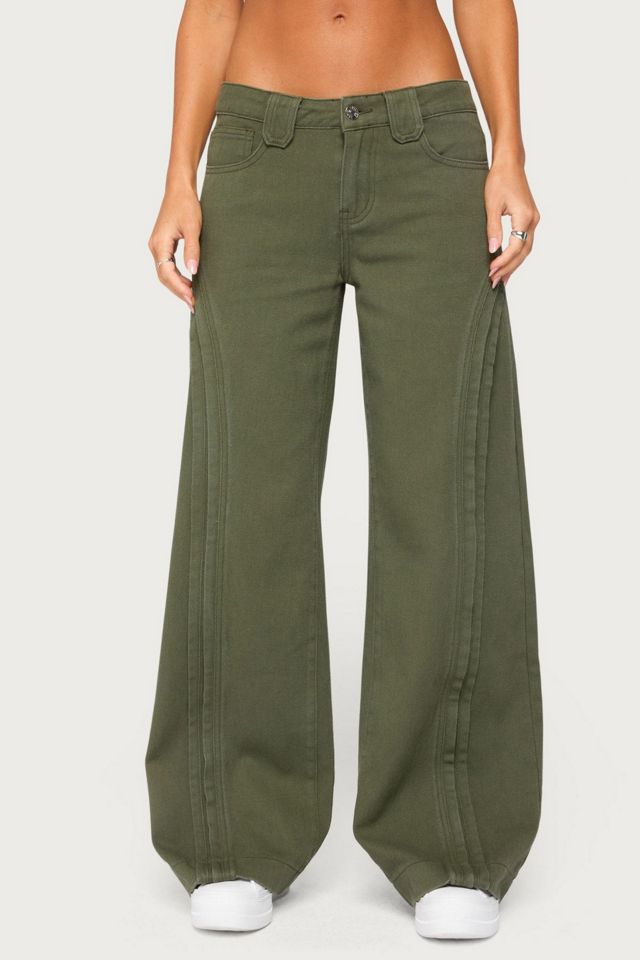 Edikted Pascale Stitched Low Rise Wide Leg Jeans #2