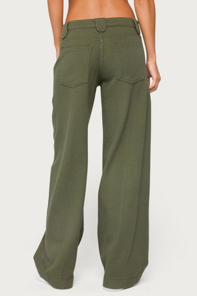 Edikted Pascale Stitched Low Rise Wide Leg Jeans #4