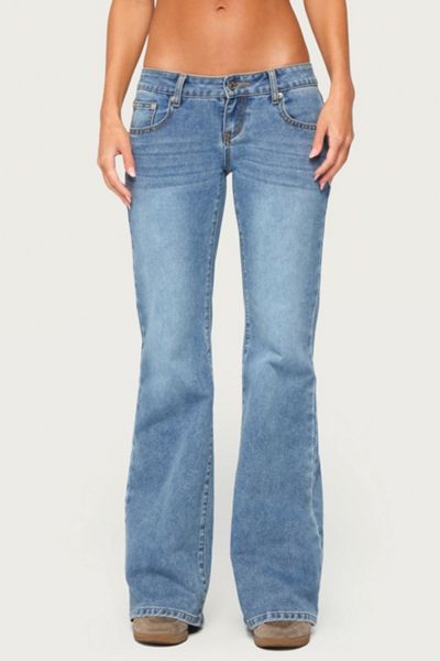 Edikted Girla Low Rise Wide Leg Jeans