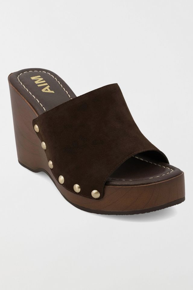 MIA Estefany Suede Studded Platform Mule #1