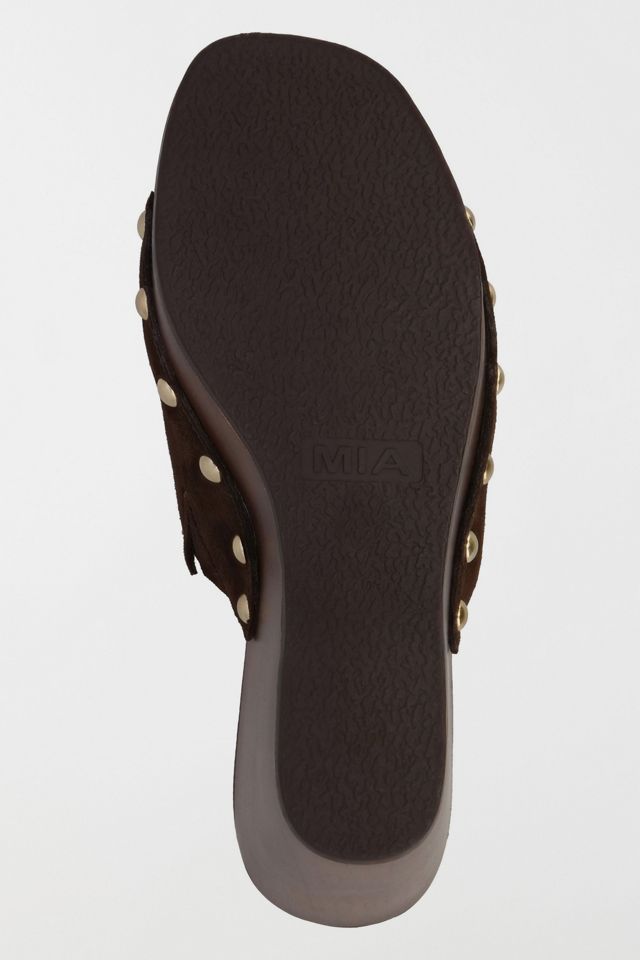 MIA Estefany Suede Studded Platform Mule #4